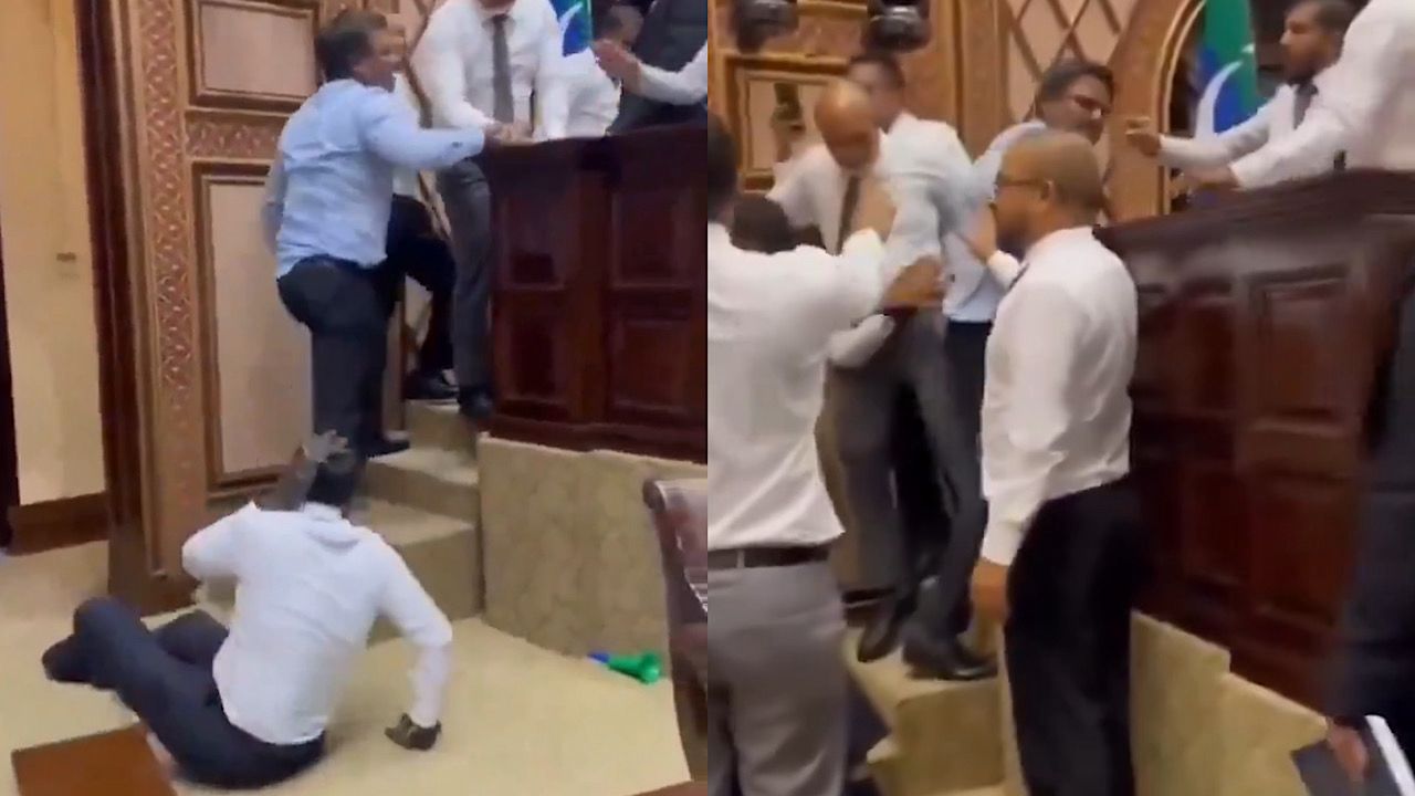 مشاجرة بين أعضاء برلمان المالديف بالأيادي وإصابات .. فيديو