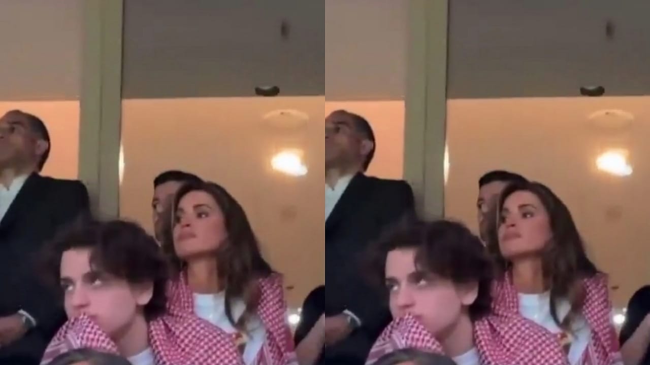 ردة فعل الملكة رانيا على أحداث المباراة .. فيديو