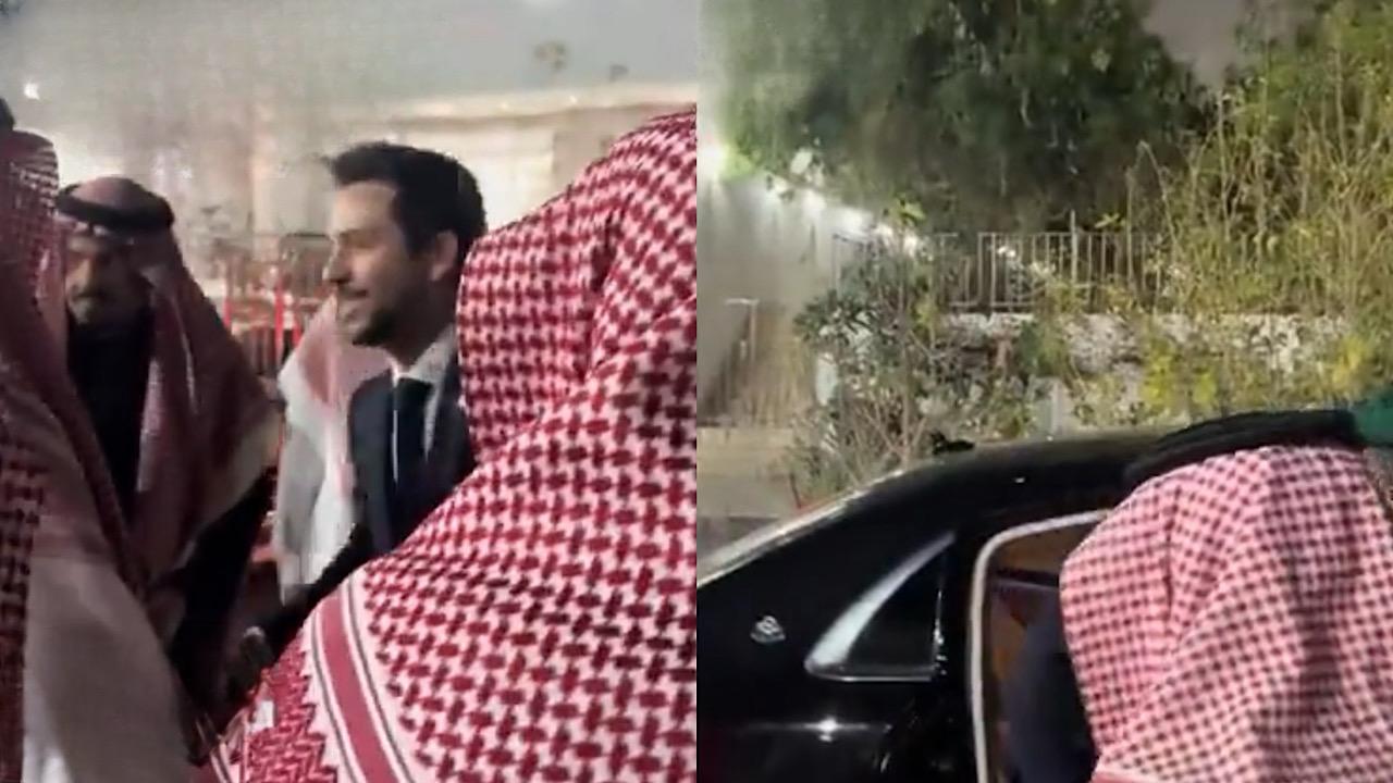 ولي العهد الأردني يغادر منزل أسرة زوجته بالرياض بعد تقديم عزاء والدها .. فيديو