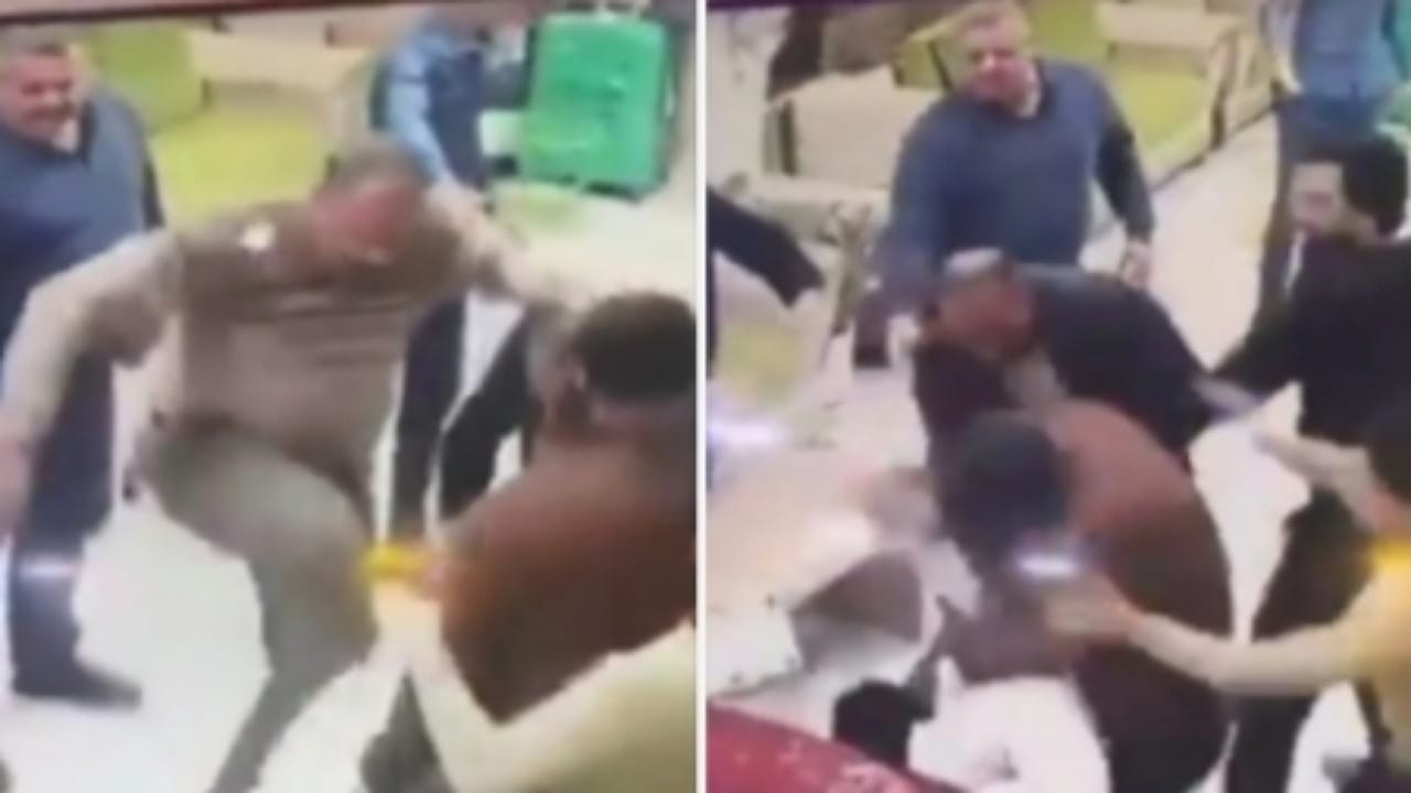 موظفو الخطوط الجوية العراقية يتعرضون إلى الضرب واللكمات على يد المسافرين .. فيديو