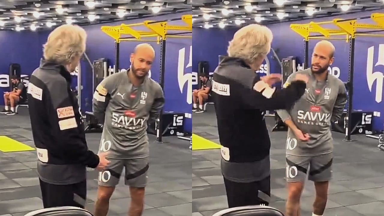 نقاش بين نيمار وجيسوس حول انتصارات الهلال  ..  فيديو