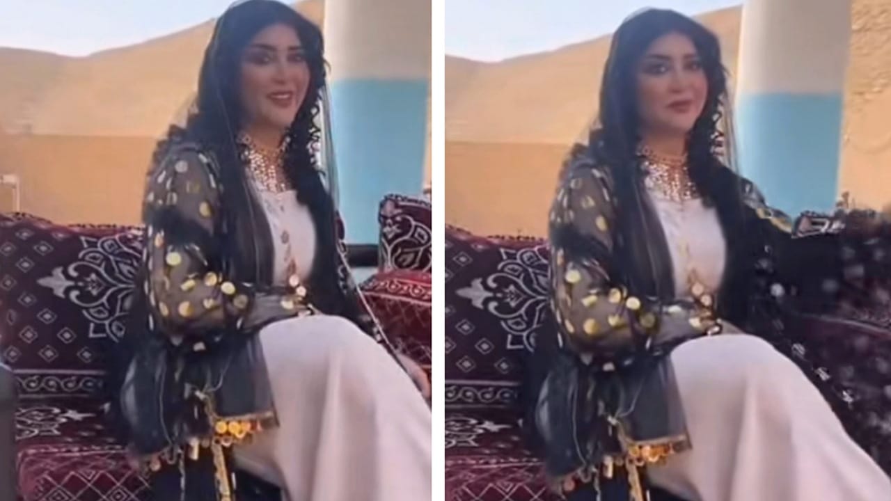 إطلالة ساحرة لـ زوجة الفنان عبدالله السدحان احتفالاً بيوم التأسيس .. فيديو