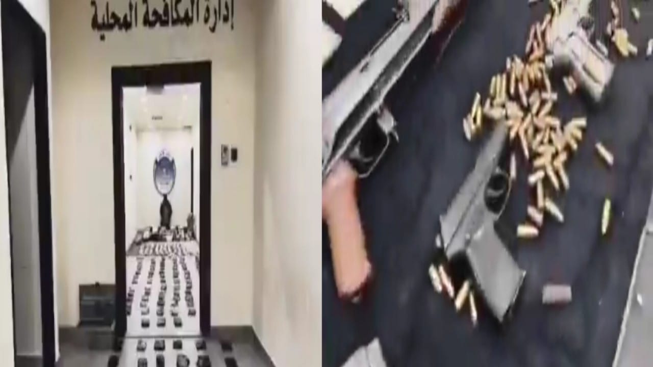 لحظة القبض على متهم قاوم رجال الأمن بعنف بالكويت.. فيديو