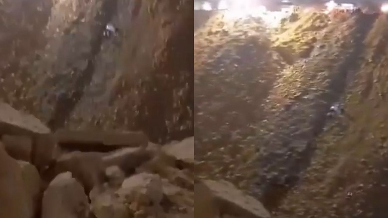 نجاة مواطن بعد سقوط سيارته في وادي نيمار بالرياض .. فيديو