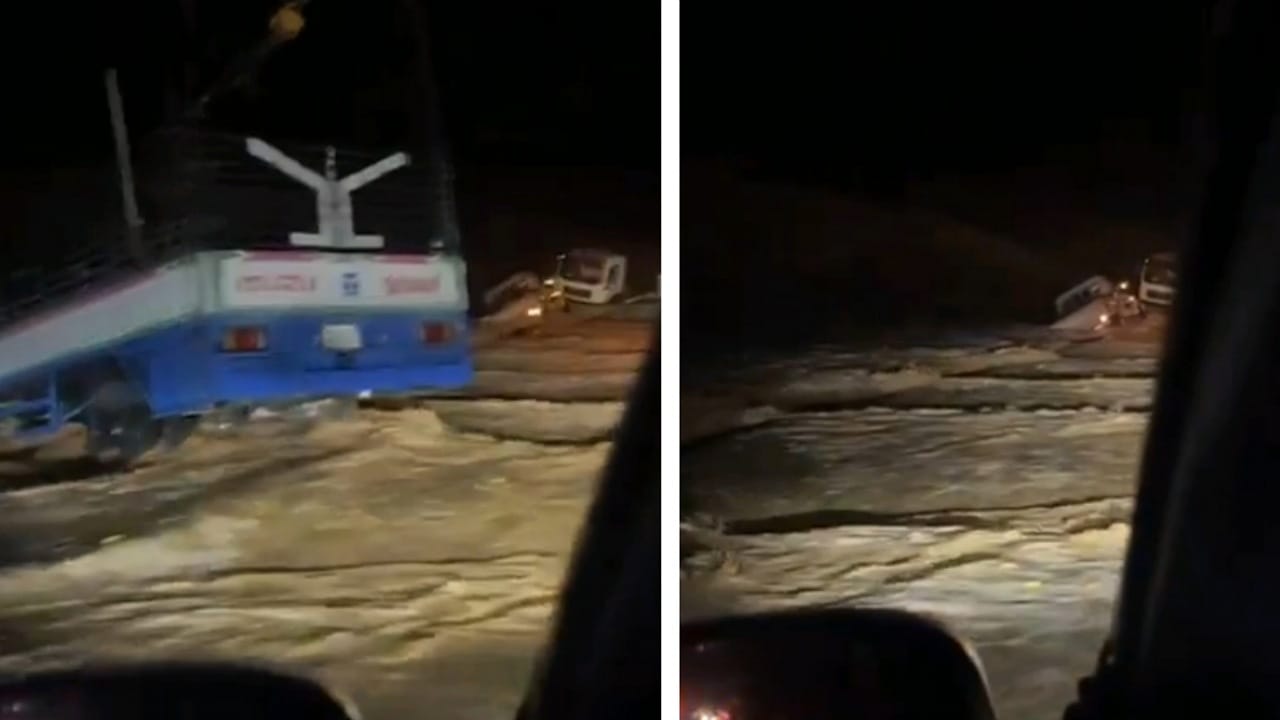 سيول قوية تجرف عدداً من المركبات شمال الرياض .. فيديو