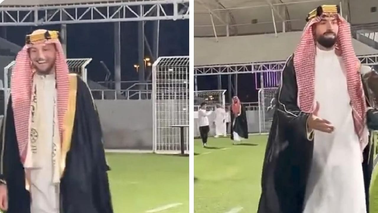 ثنائي الشباب بالزي السعودي احتفالا بيوم التأسيس .. فيديو