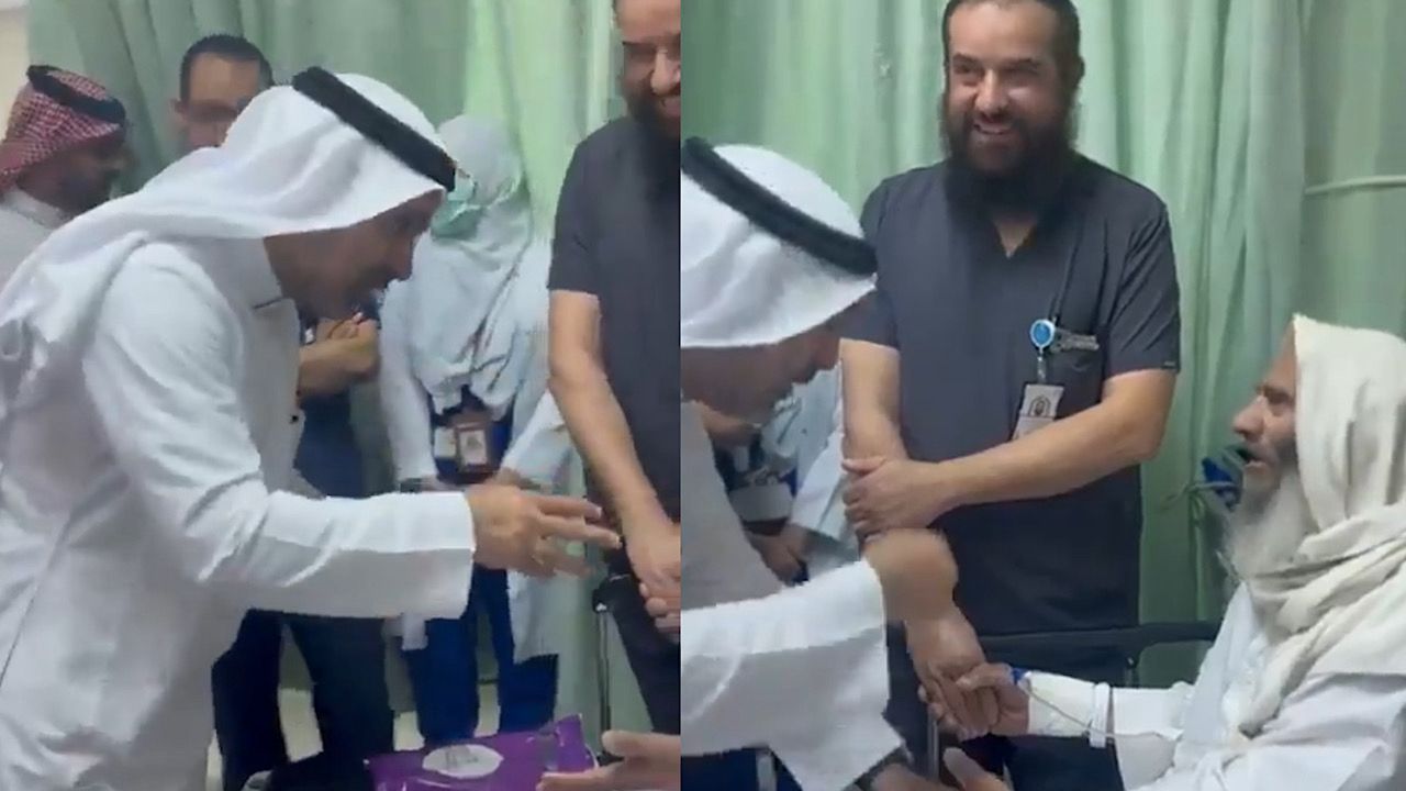وزير الصحة في حوار عفوي مع مسن أثناء جولته التفقدية لأحد مستشفيات .. فيديو