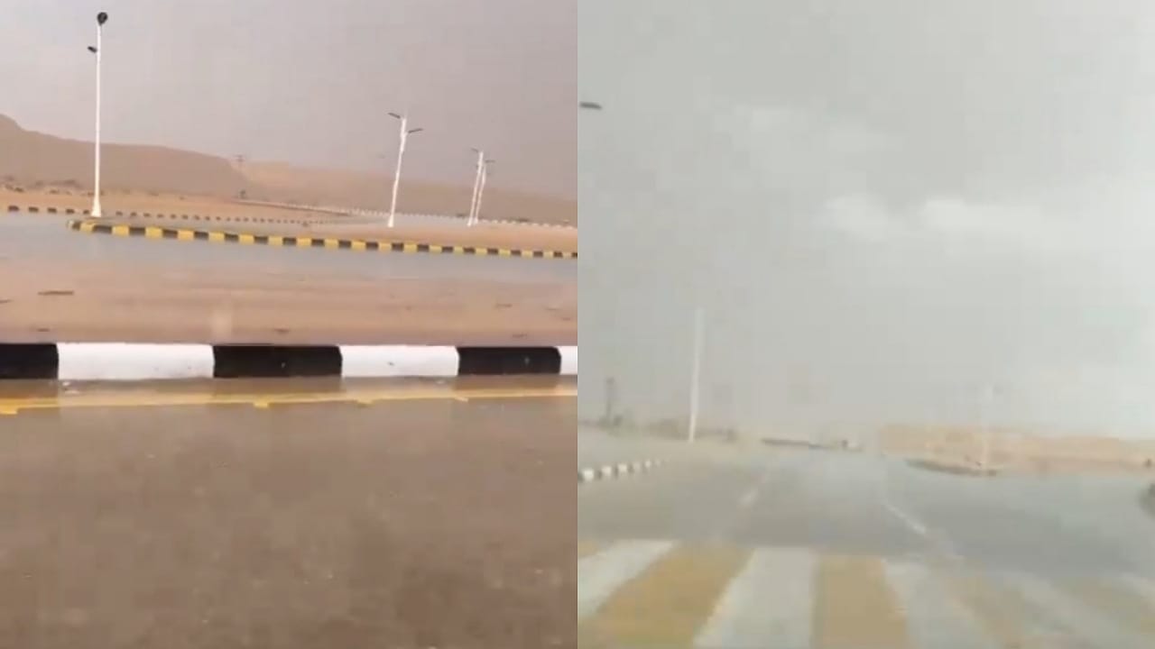 أمطار غزيرة شمال الرياض..فيديو