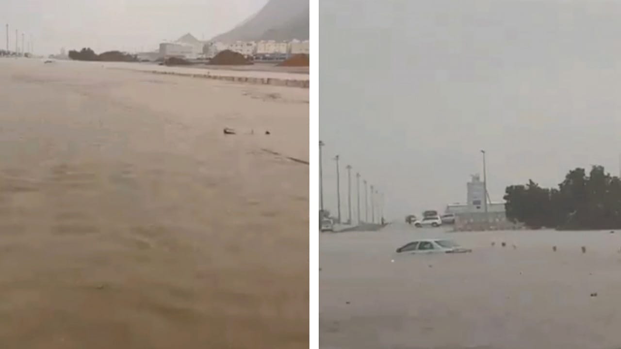 الأمطار تُغرق الشوارع والسيارات في حي السلام بالمدينة المنورة .. فيديو
