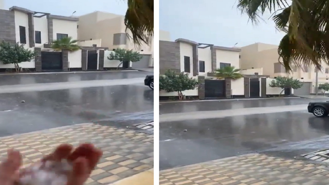 برد وأمطار غزيرة على الرياض .. فيديو