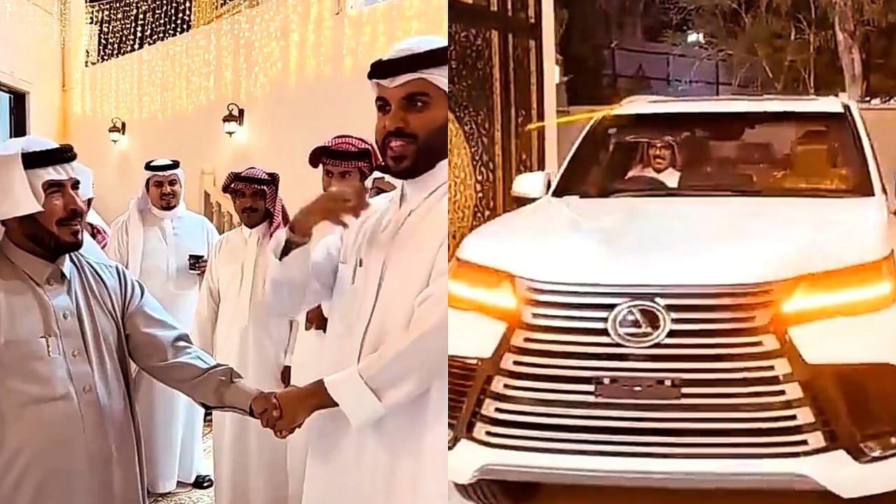 غازي الذيابي يهدي والده سيارة لكزس 2024 بمناسبة العيد .. فيديو