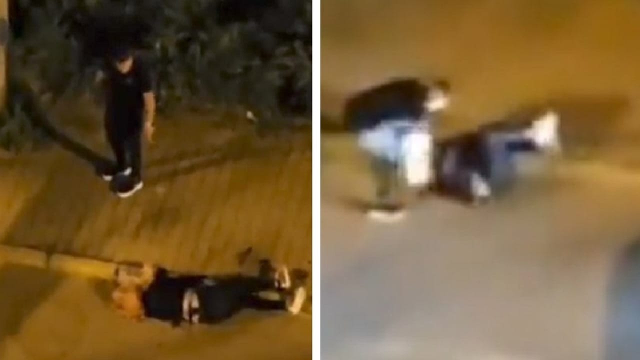 تركي يطعن زوجته حتى الموت وسط شارع عام بـ تركيا .. فيديو