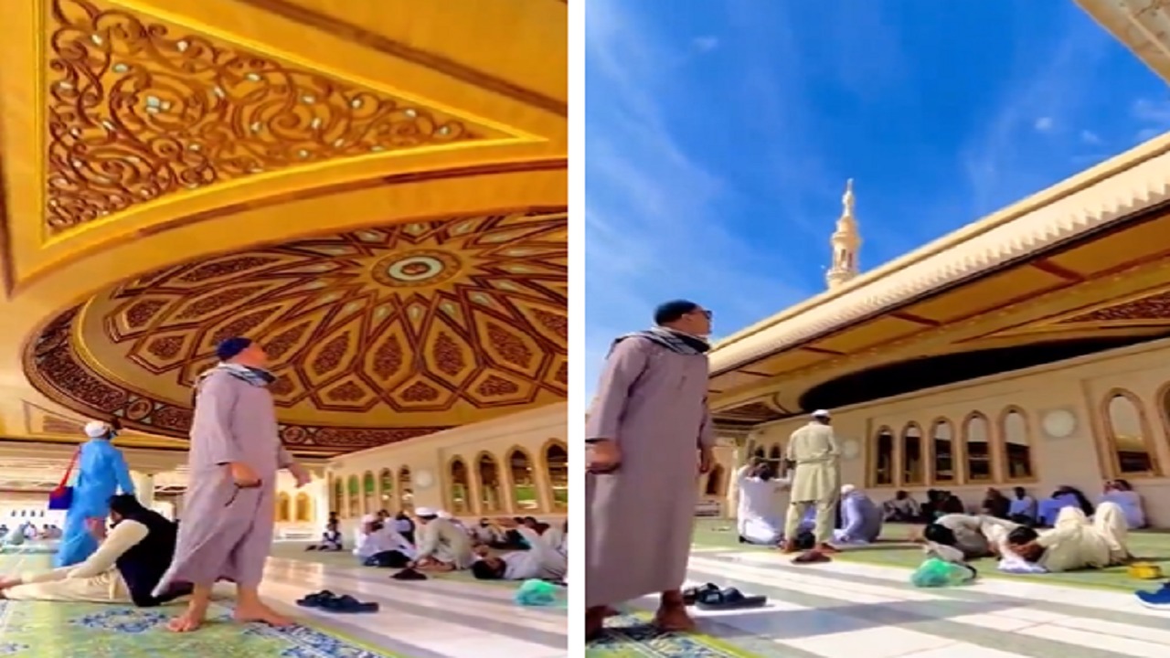 جمال الفن المعماري في المسجد النبوي .. فيديو