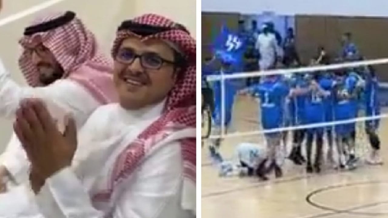 فهد بن نافل يحتفل بتتويج الهلال بلقب الدوري لكرة الطائرة .. فيديو
