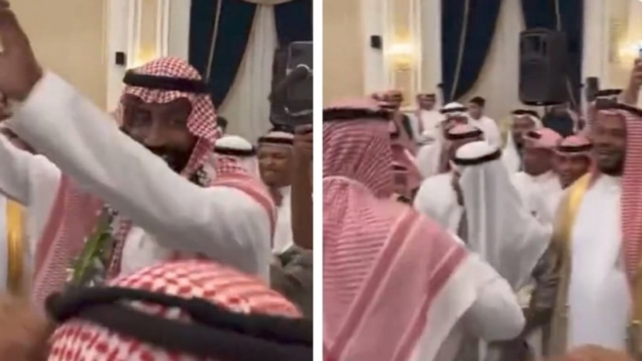 وليد عبدالله يرقص في حفل زواج عبدالرحمن غريب .. فيديو