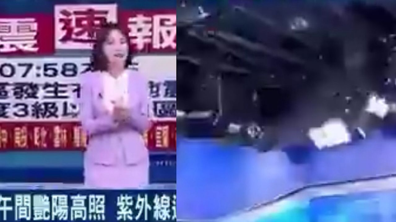 ردة فعل مذيعة لحظة وقوع زلزال تايوان خلال بث على الهواء .. فيديو