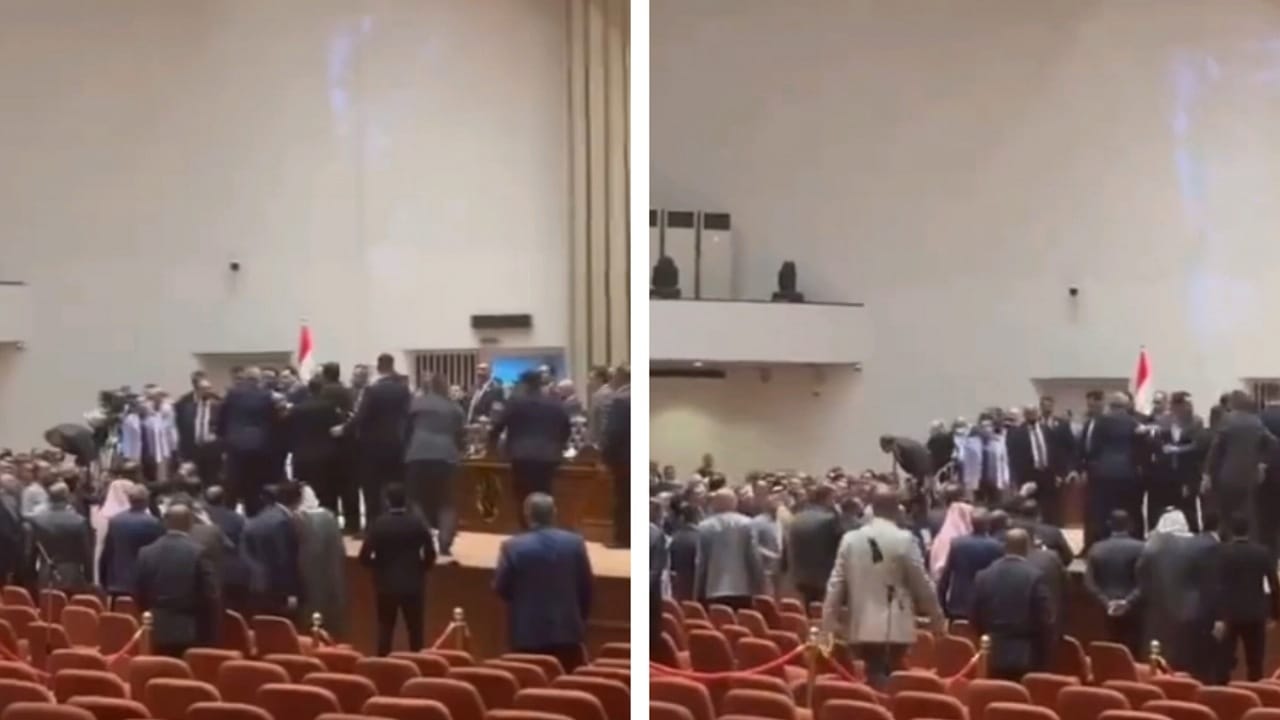 اشتباكات بالأيدي في مجلس النواب العراقي .. فيديو
