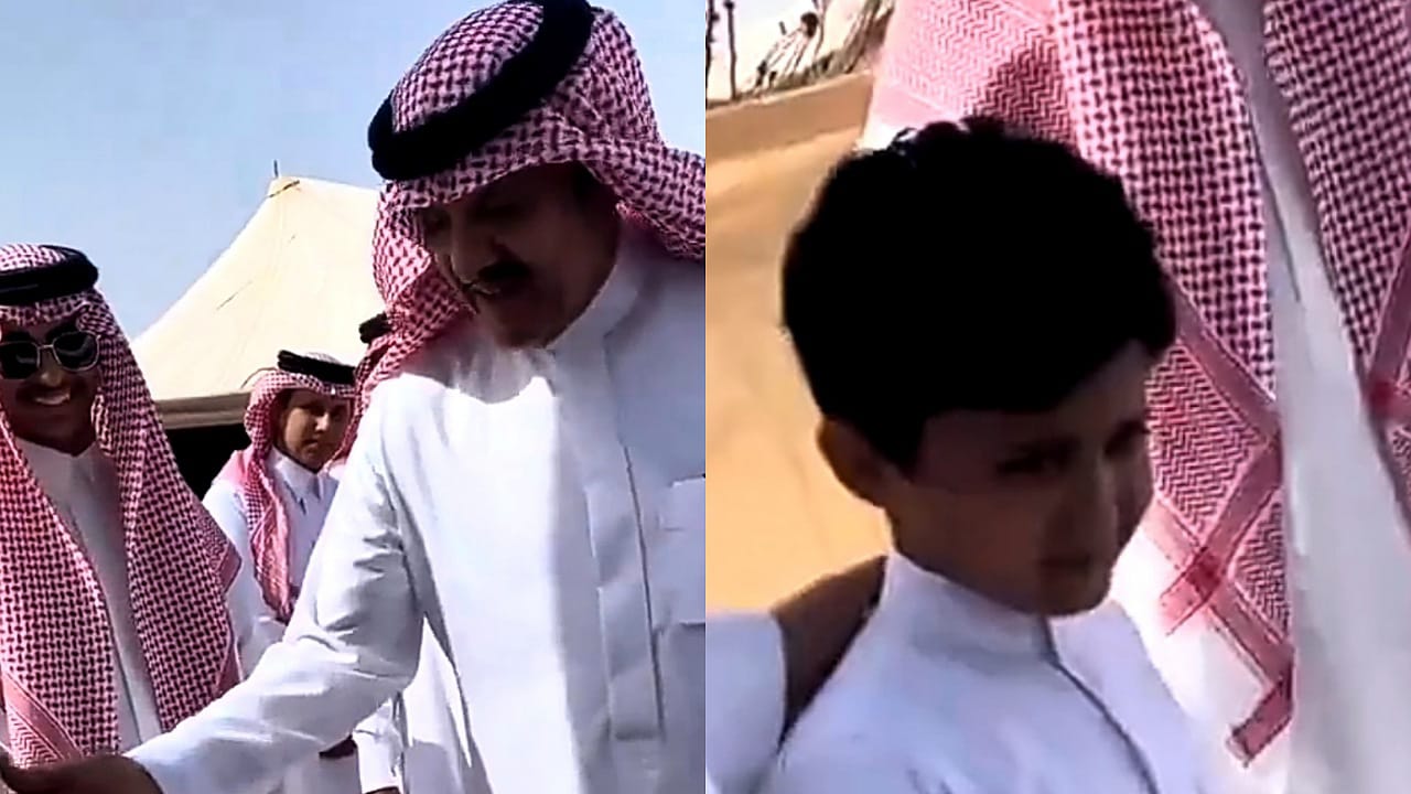 الأمير سلطان بن سلمان يمازح طفل: تبي طيارة ولا صاروخ ولا فيراري؟ .. فيديو