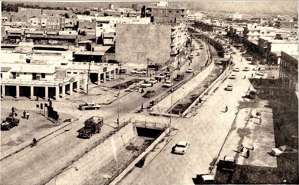 منظر عام لمجرى السيل بشارع الملك سعود قديما