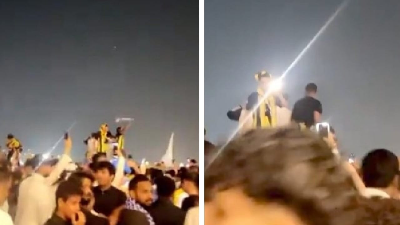 جماهير الاتحاد تحتفل مع الهلال بعد الفوز .. فيديو
