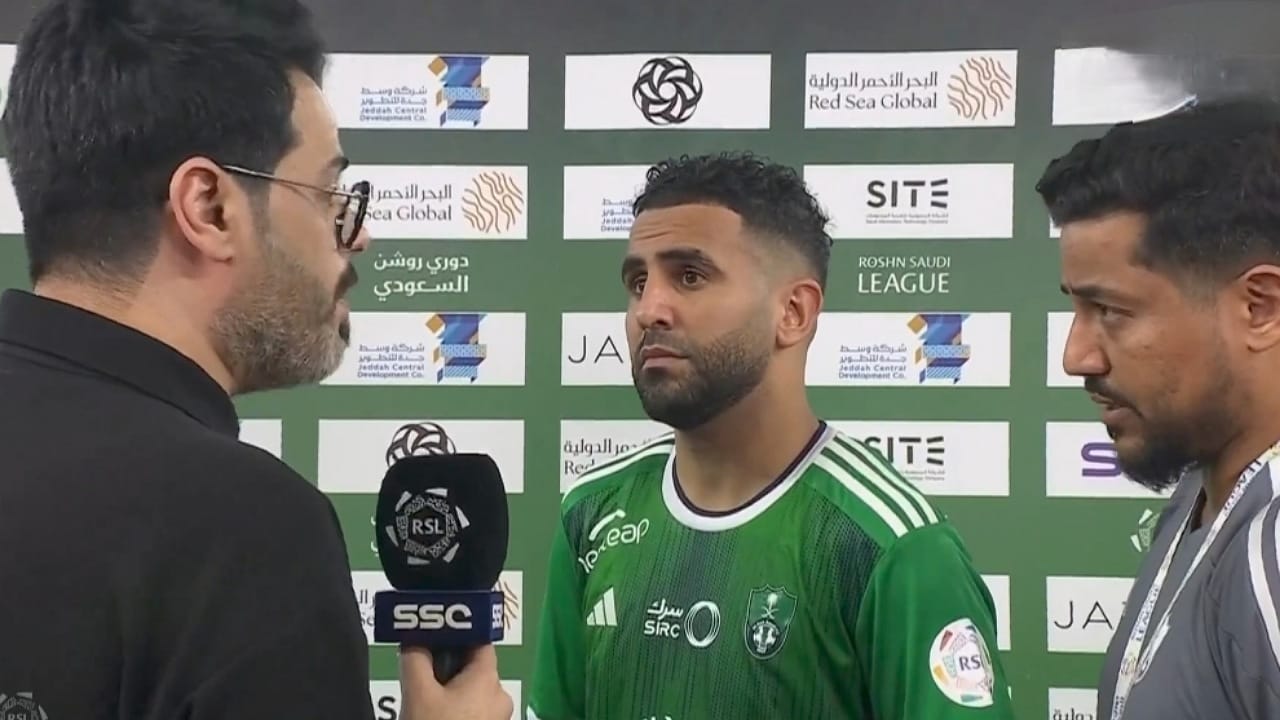 رياض محرز : نأمل الانتصار في لقاء الهلال .. فيديو