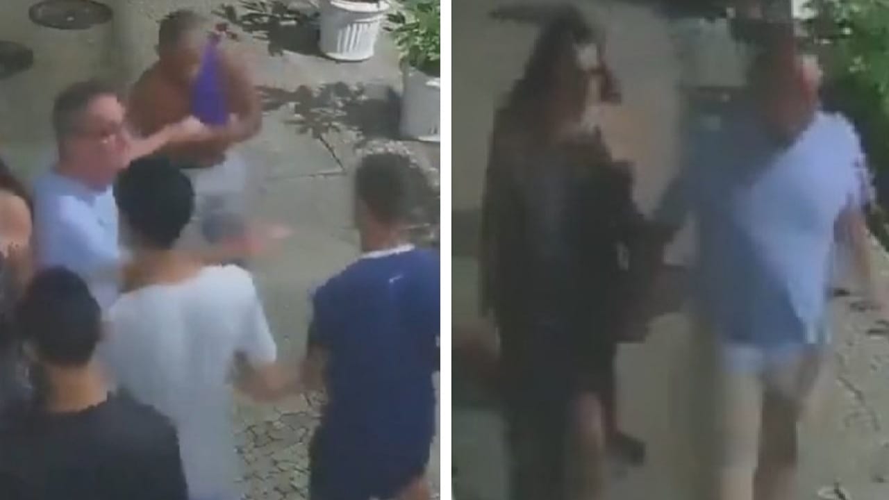 رجل وامرأة يتعرضان للسرقة بشكل صادم بعد هجوم حشد من اللصوص عليهما .. فيديو