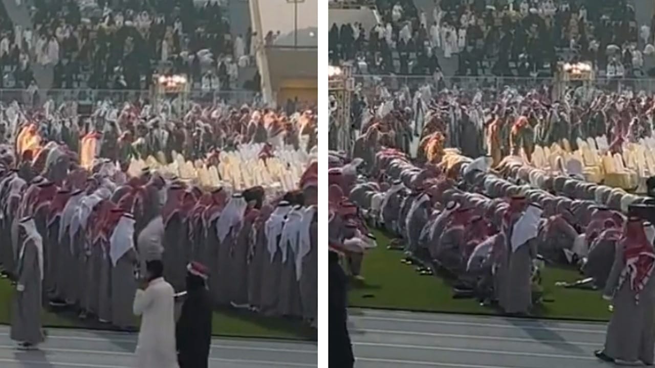 فيديو لمجموعة من الخريجين يؤدون الصلاة أثناء حفل تخرجهم يحصد تفاعلاً واسعاً
