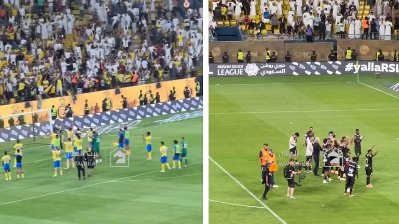 لاعبو الهلال يحييون الجماهير والنصر يحتفل بالتعادل .. فيديو