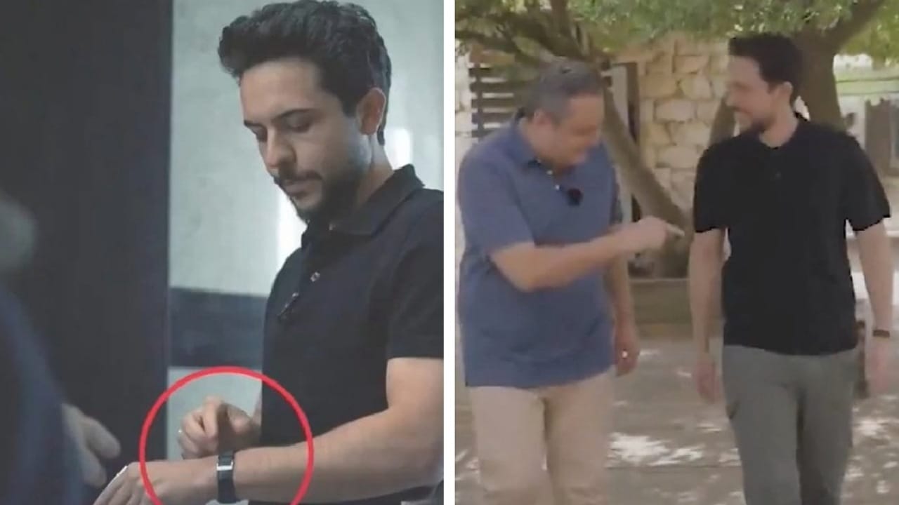 ولي العهد الأردني يكشف سبب ارتداء ساعته بالمقلوب .. فيديو