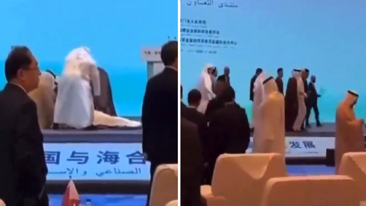 إغماء وزير التجارة الكويتي في مؤتمر دولي .. فيديو