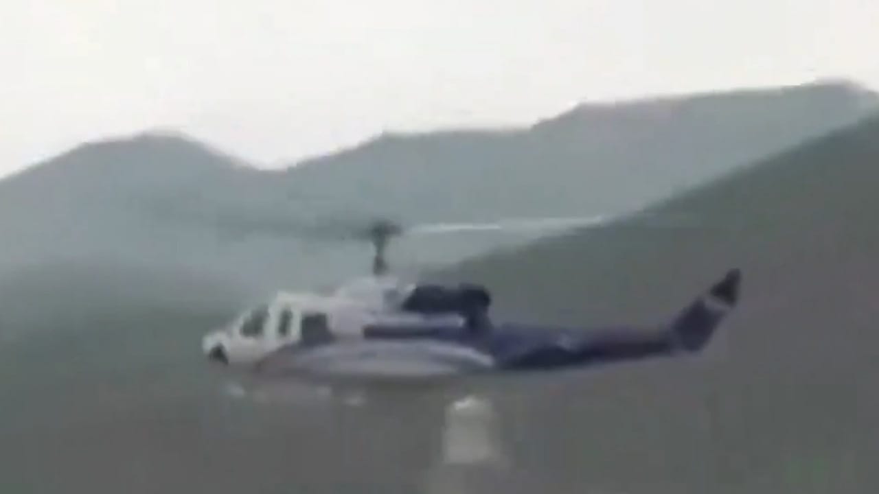 اللحظات الأخيرة قبل حادث طائرة الرئيس الإيراني .. فيديو