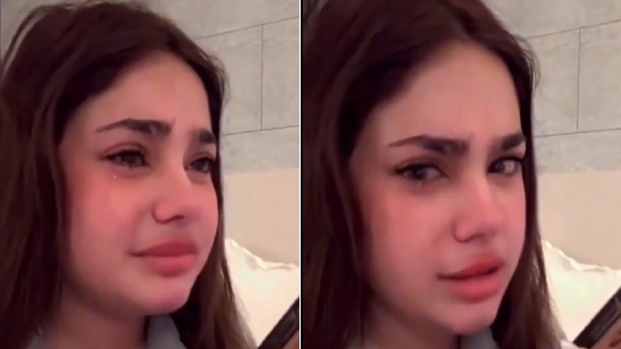 سارة مهند تبكي بعد سفر عائلتها وتركها لوحدها .. فيديو