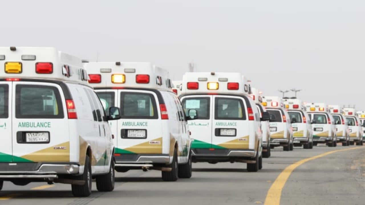 نقل 18 حاجًا عبر 31 عربة إسعافية من المدينة المنورة إلى المشاعر المقدسة