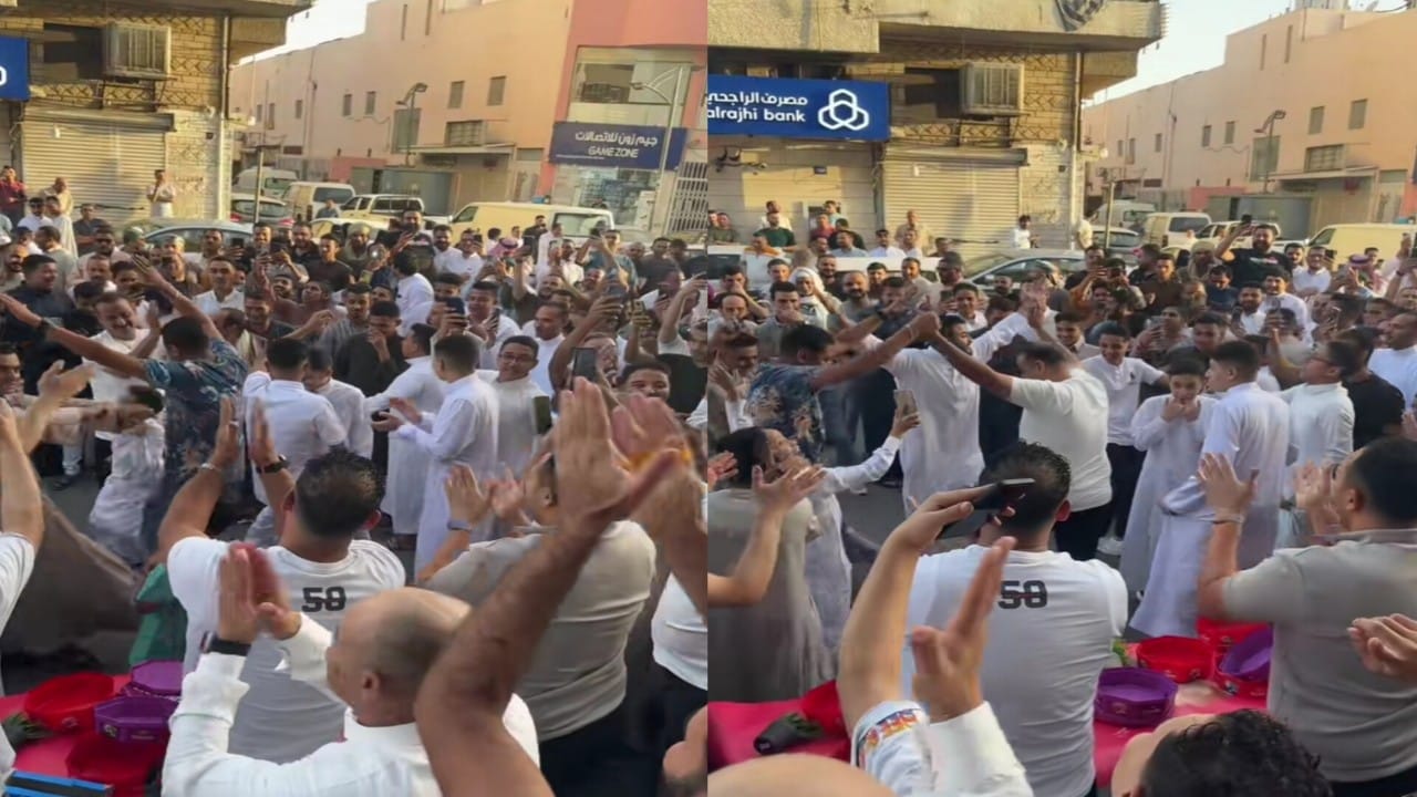 مصريون يحتفلون بالعيد في حي منفوحة وسط الرياض.. فيديو