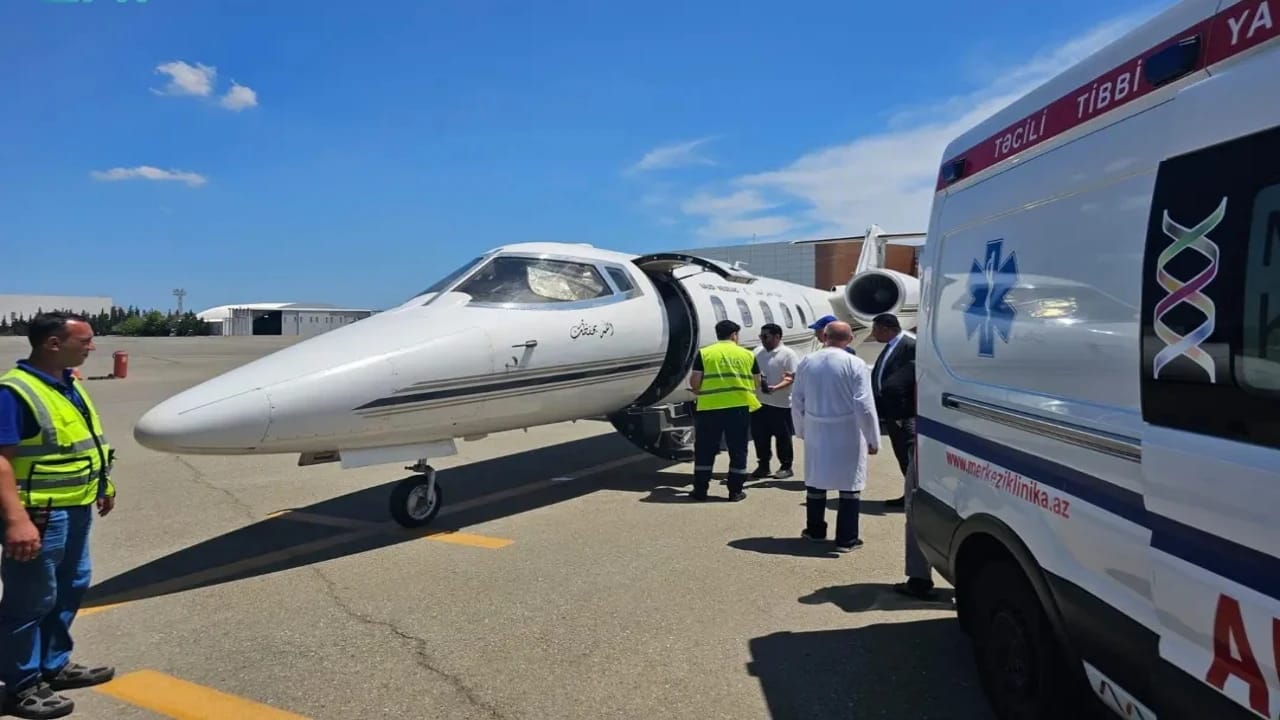 نقل مواطنة من باكو إلى المملكة بطائرة الإخلاء الطبي
