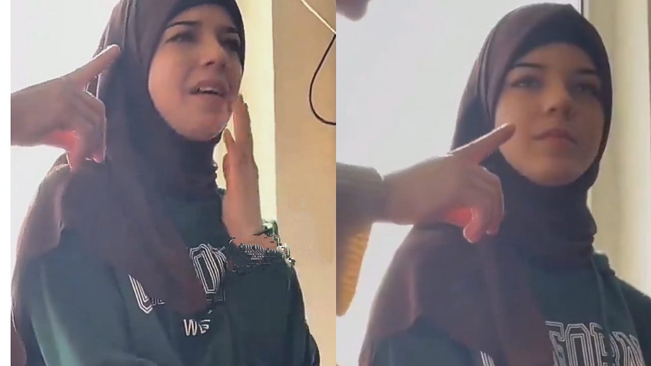 فتاة أجنبية لم تتمالك دموعها لحظة نطقها للشهادتين  ..  فيديو
