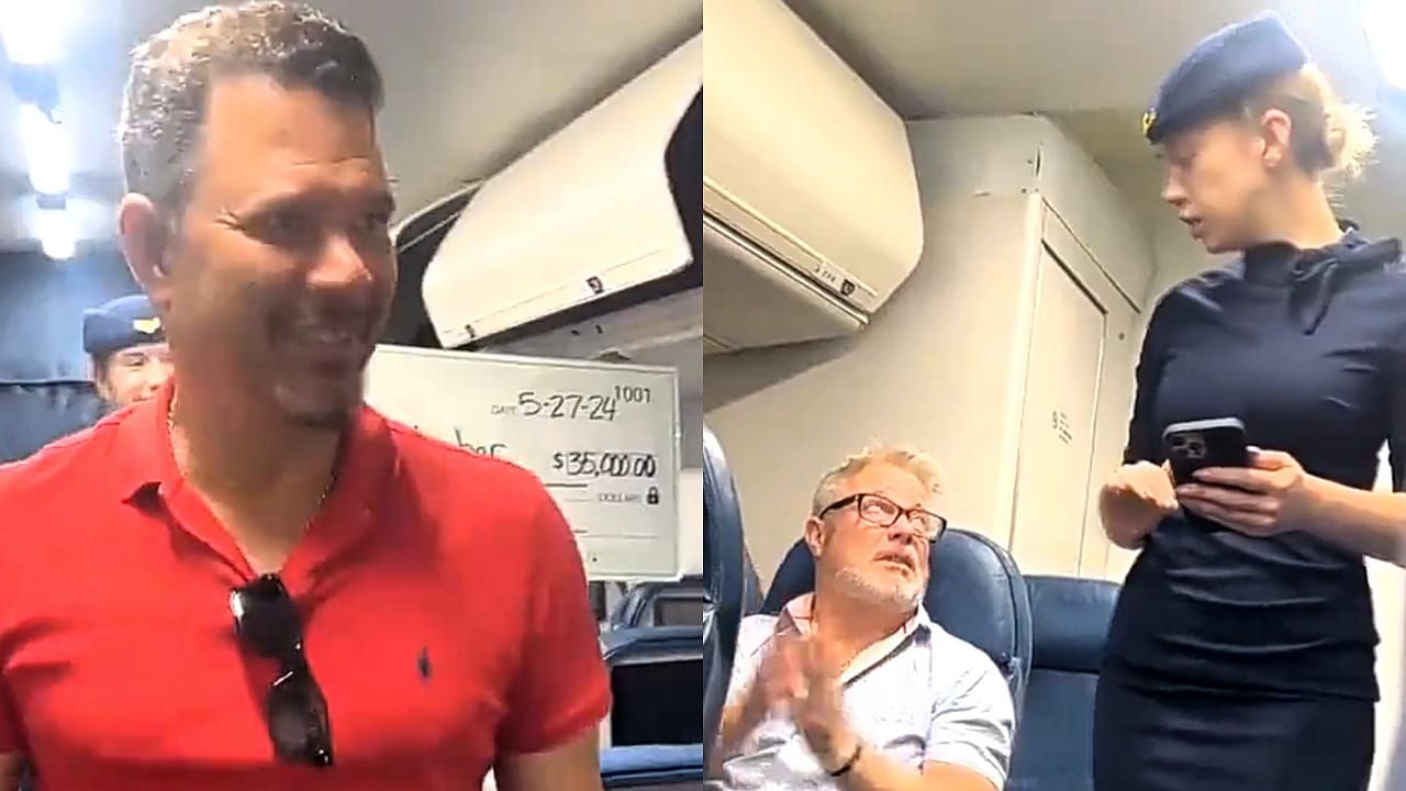 مسافر يدَّعي الفقر وهذا ما فعله ركاب الطائرة معه! .. فيديو
