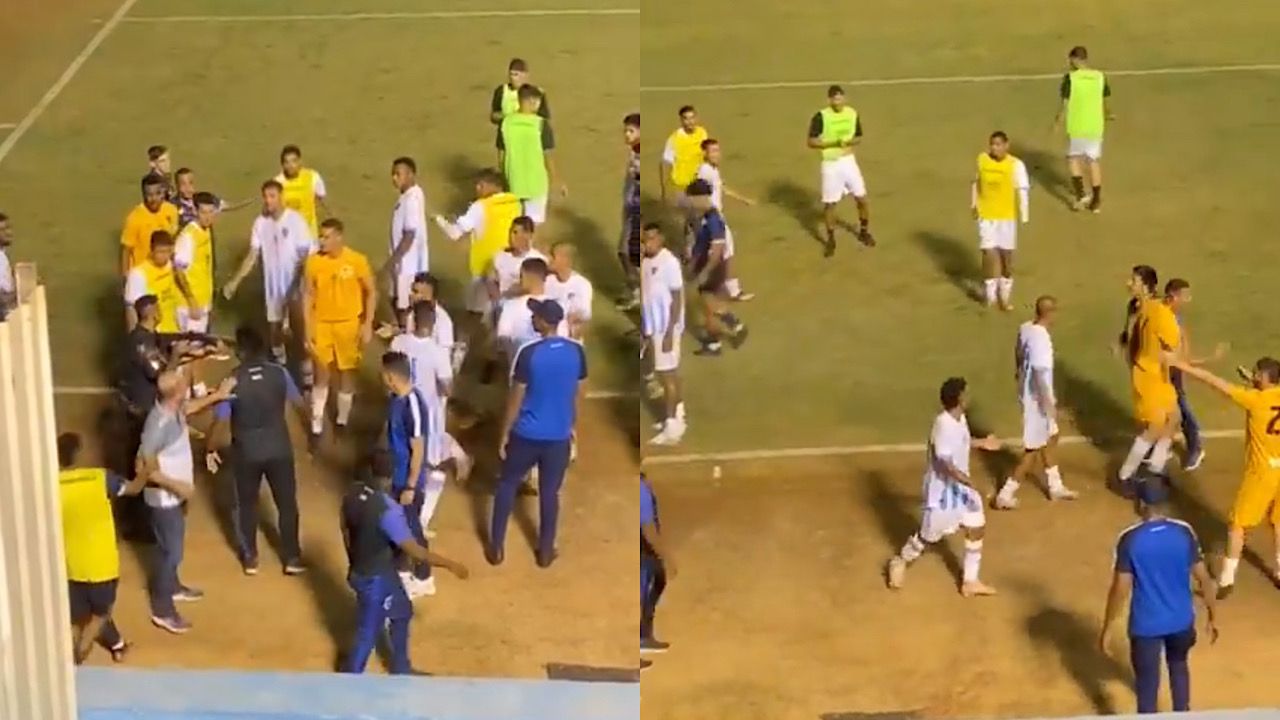 رجل شرطة يقوم بإطلاق النار على قدم أحد اللاعبين بالبرازيل .. فيديو