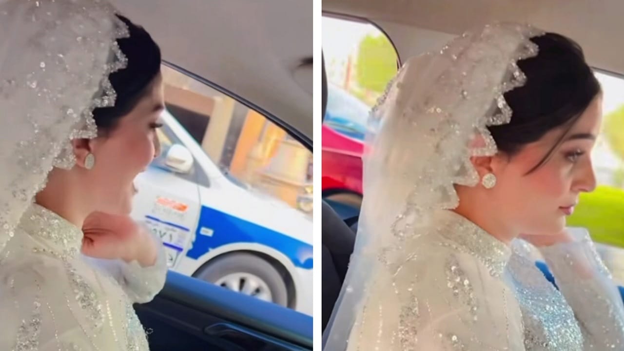 عروس مصرية تقود السيارة في ليلة الزفاف وتثير الدهشة.. فيديو