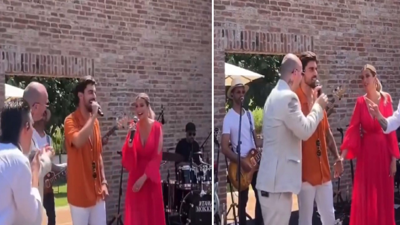 روبن نيفيز يحتفل بالغناء مع زوجته .. فيديو