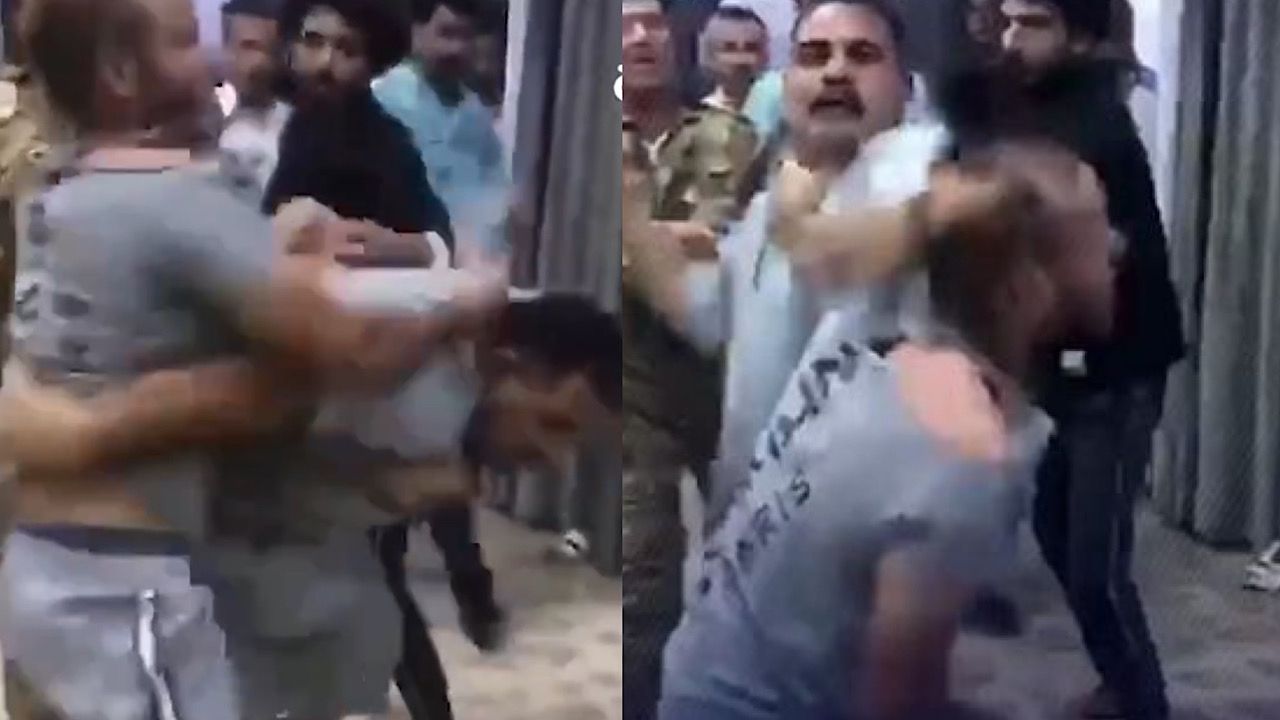 ‎خلاف بين شخصين في مستشفى يتحول إلى ملاكمة عنيفة .. فيديو