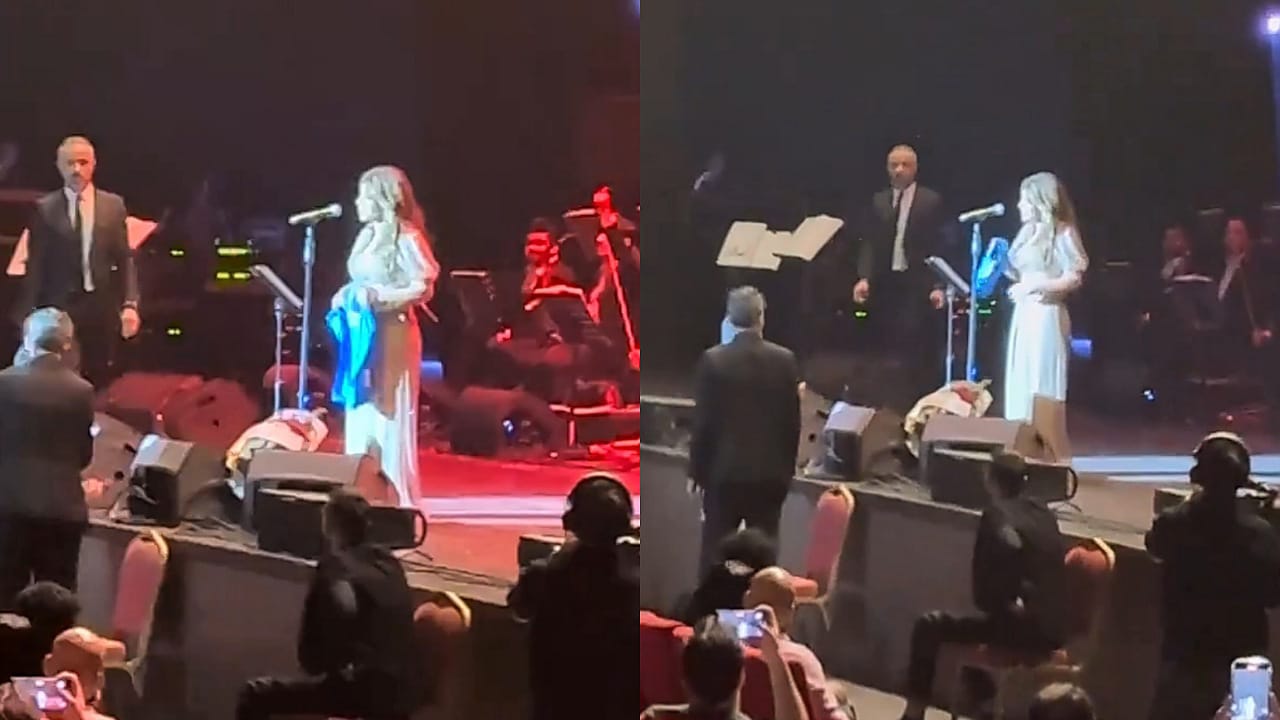 أصالة ترفع قميص الهلال في حفلها بتركيا .. فيديو