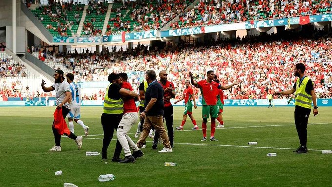 تعزيز الإجراءات الأمنية في ‏الأولمبياد بعد اقتحام مباراة الأرجنتين والمغرب
