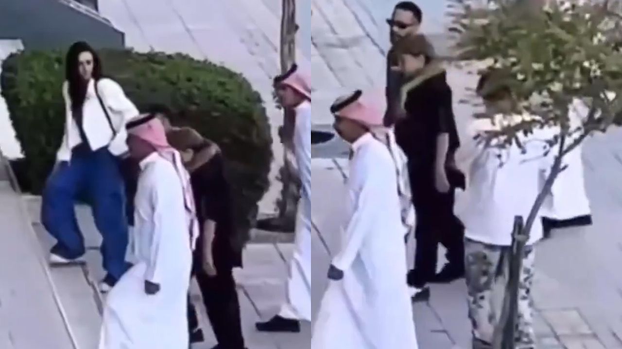 نيمار برفقة زوجته وابنه دافي أثناء دخولهم لأحد المطاعم بالرياض .. فيديو