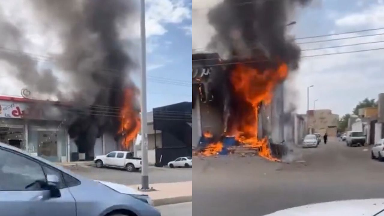 شاب ينقذ سيارة مواطن من حريق اندلع بجوارها في حي التيسير .. فيديو