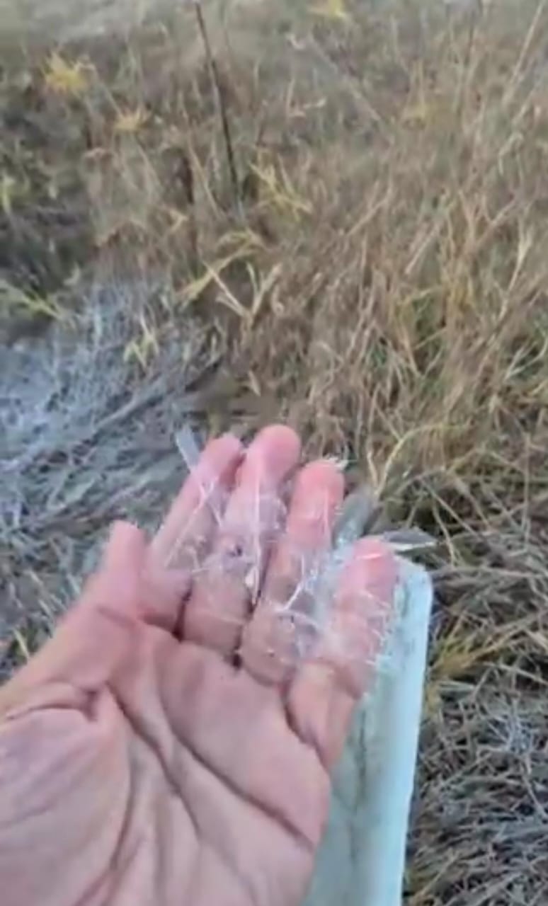 تجمد المياه بسبب الحرارة المنخفضة في عسير .. فيديو