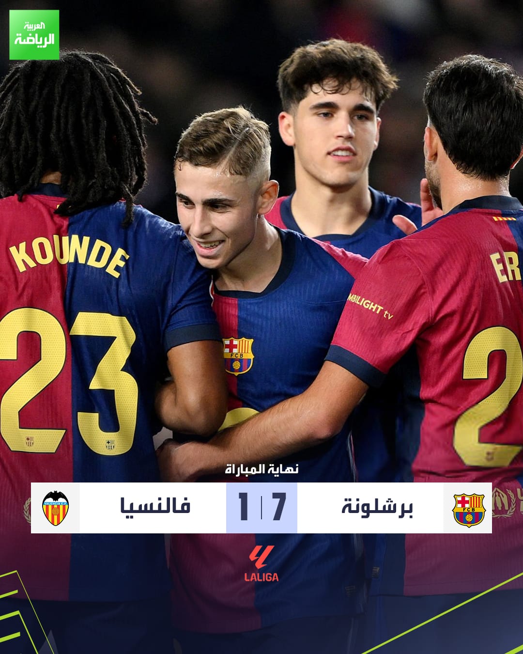 برشلونة يكتسح فالنسيا بسداسية ويقترب من الصدارة