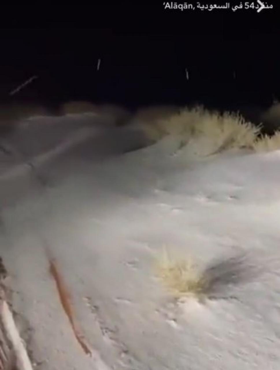 الثلوج ترسم لوحة فنية بيضاء على جبال اللوز في أجواء باريسية ساحرة .. فيديو