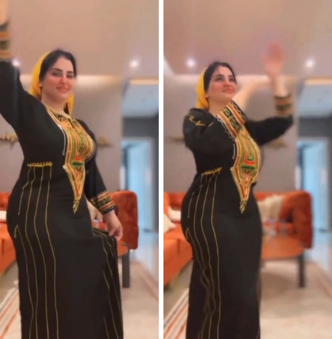 ميعاد العسيري تبهر متابعيها بأداء الخطوة الجنوبية .. فيديو