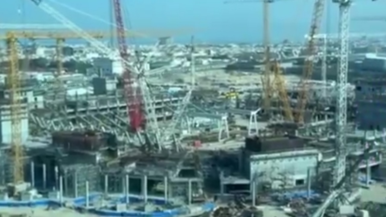 تواصل أعمال البناء في ملعب أرامكو .. فيديو